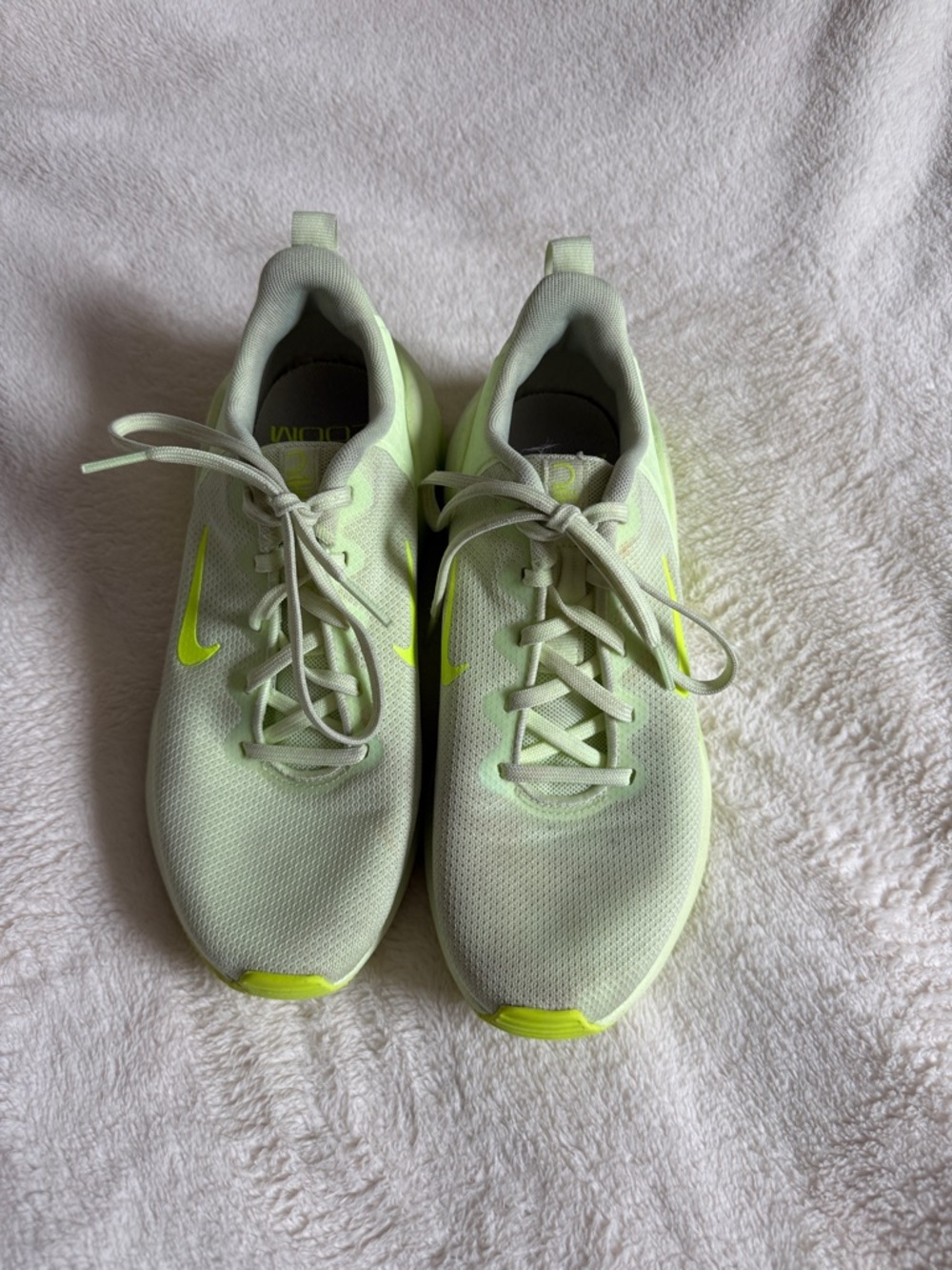Nike Pale Lime and Neon Yellow Mesh Trainers